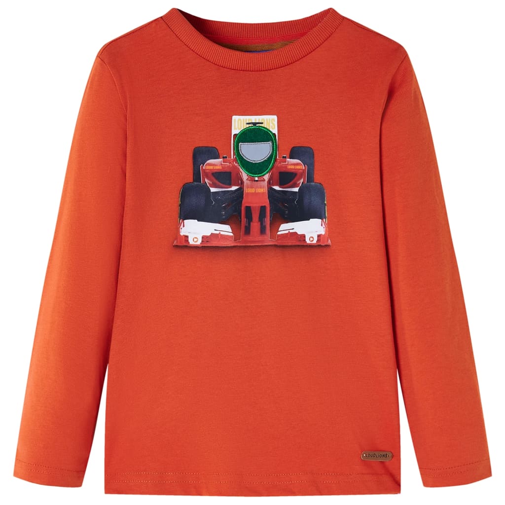 VidaXL Kindershirt mit langen Ärmeln 128 Orange