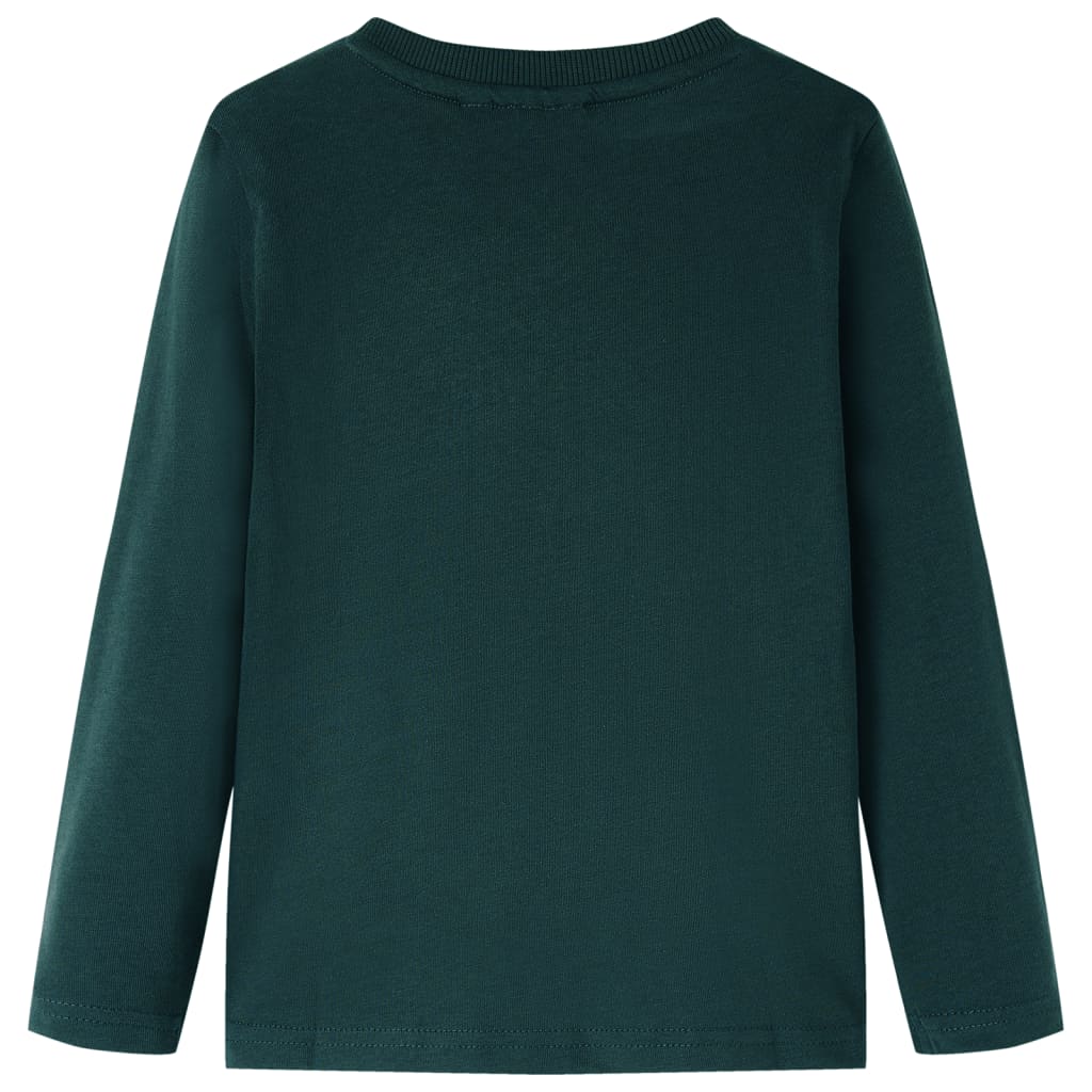VidaXL Kindershirt mit langen Ärmeln 104 Dunkelgrün