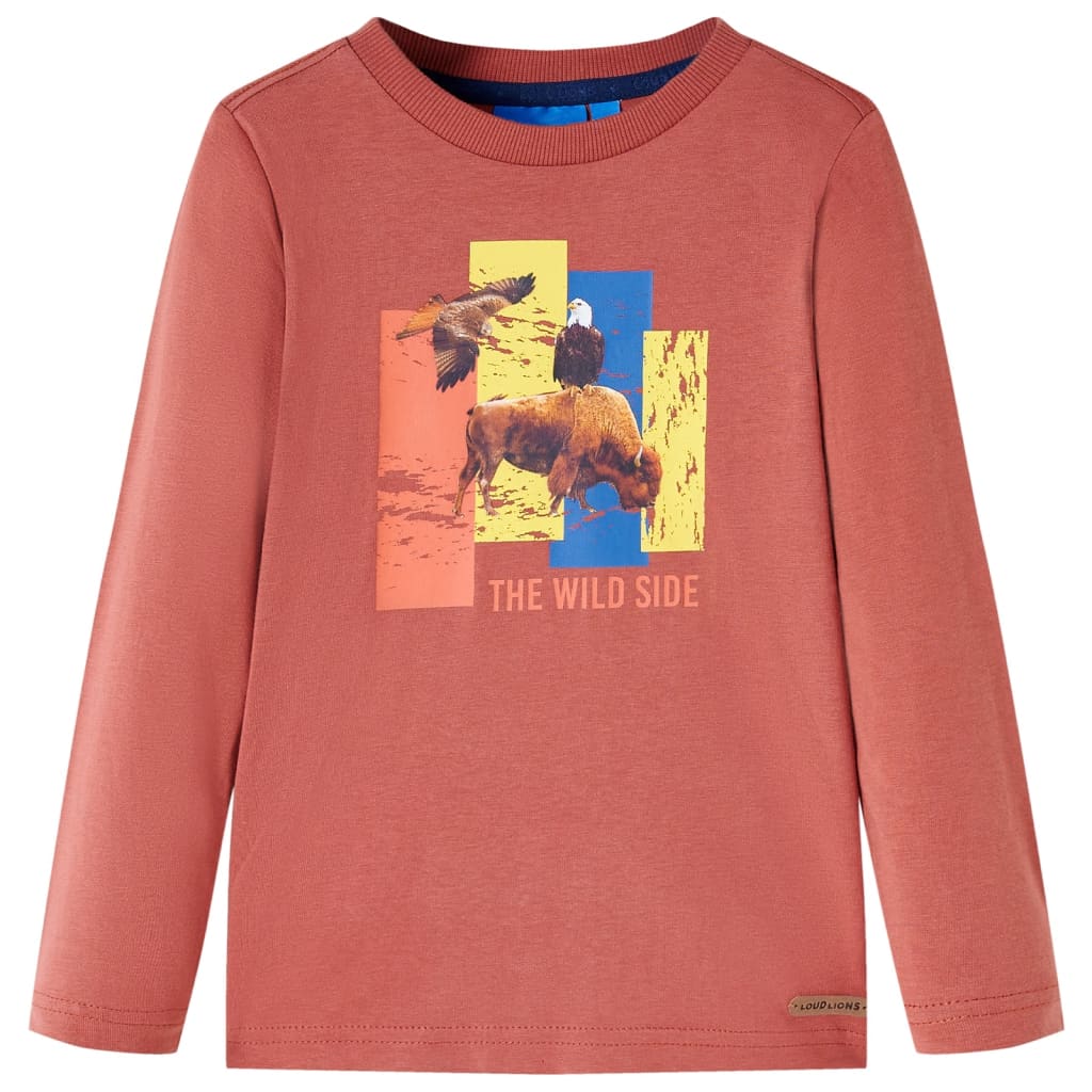 VidaXL Kindershirt mit langen Ärmeln 140 hennafarben