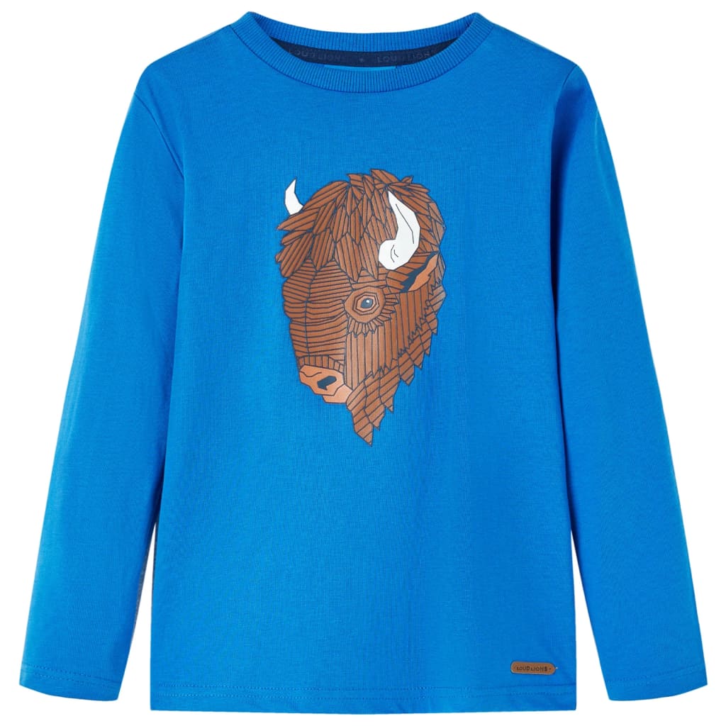 VidaXL Kindershirt mit langen Ärmeln 140 Kobaltblau