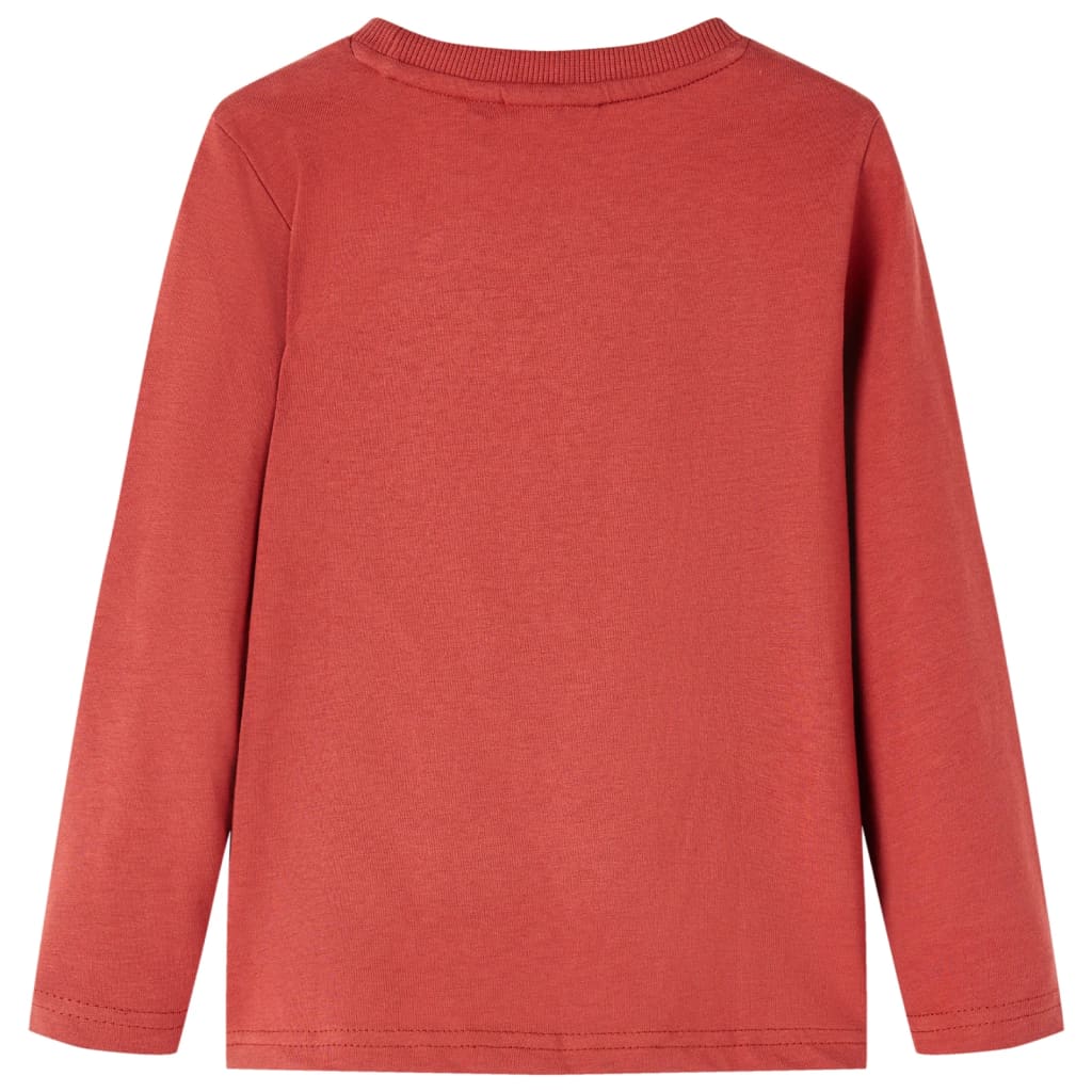 VidaXL Kindershirt mit langen Ärmeln 104 Rotbraun
