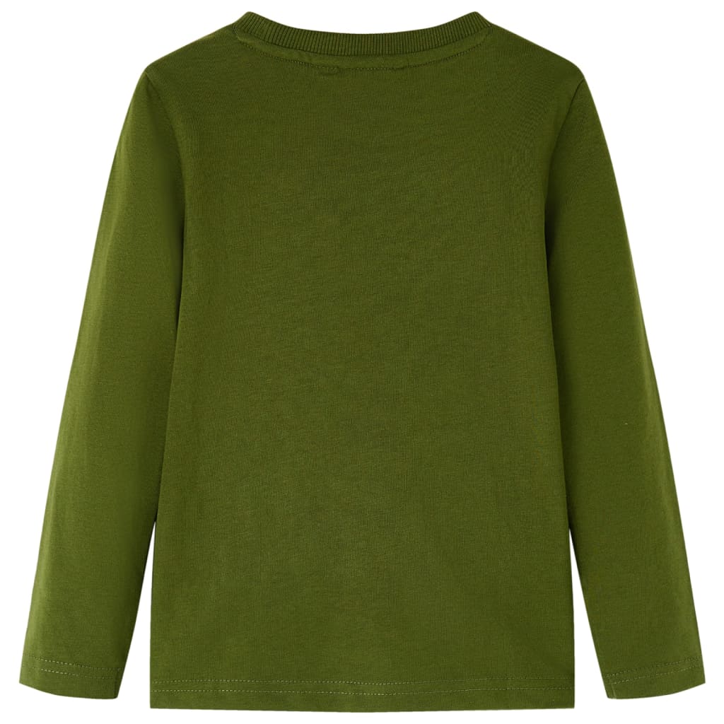 VidaXL Kindershirt mit langen Ärmeln 116 dunkles Khaki