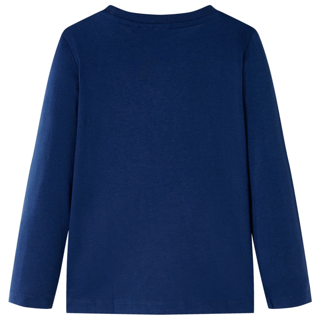 VidaXL Kindershirt mit langen Ärmeln 104 Marineblau