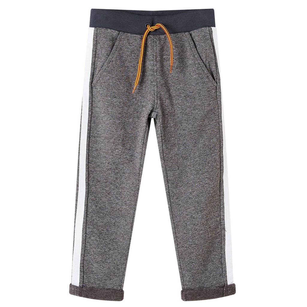 VidaXL Kinder-Jogginghose 104 dunkelgrau meliert