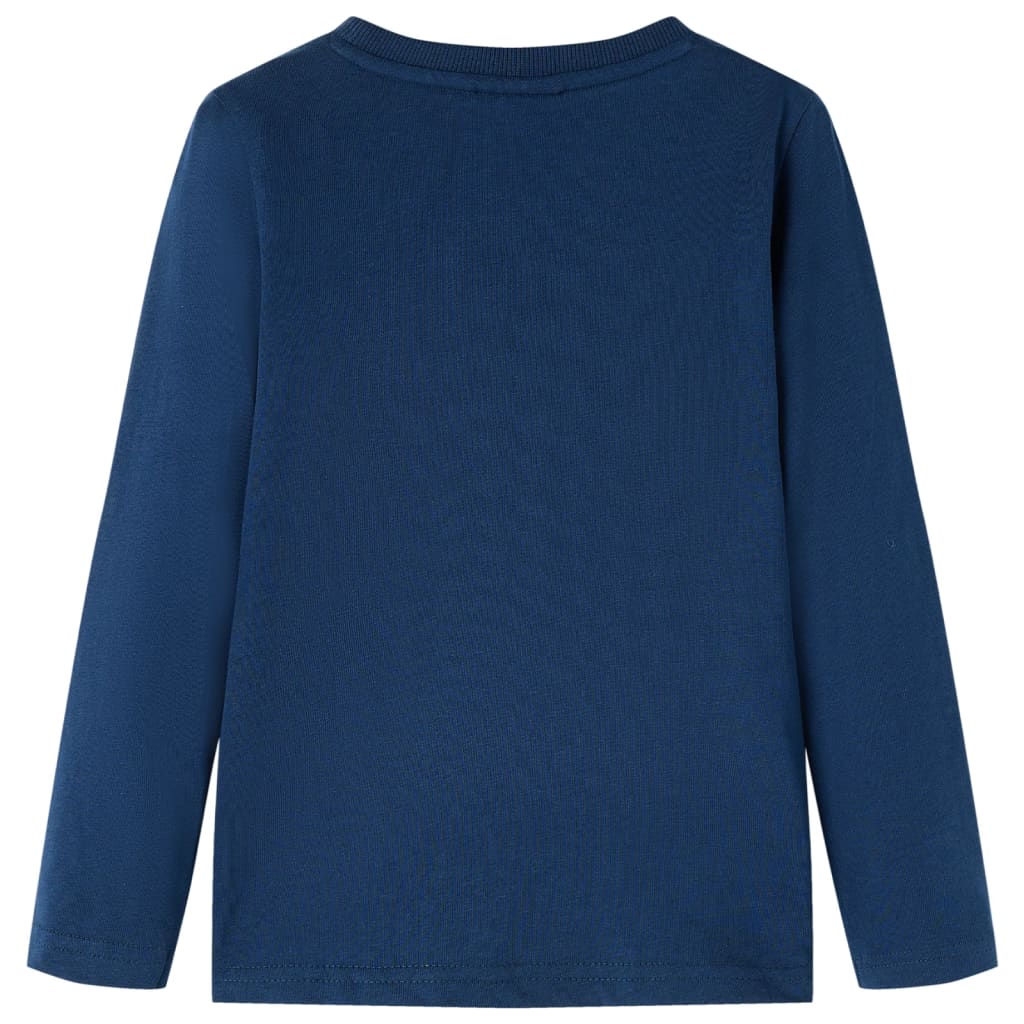 VidaXL Kindershirt mit langen Ärmeln 128 Marineblau