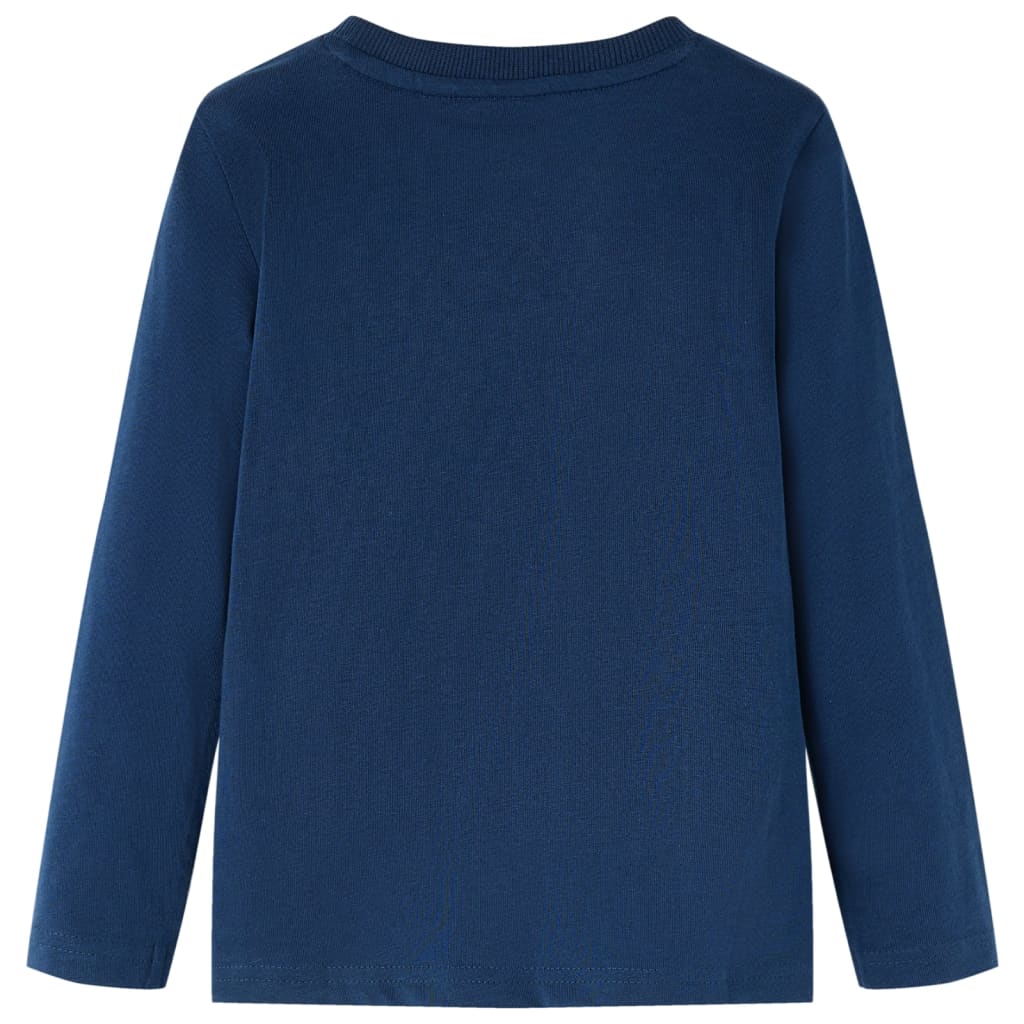 VidaXL Kindershirt mit langen Ärmeln 92 Marineblau