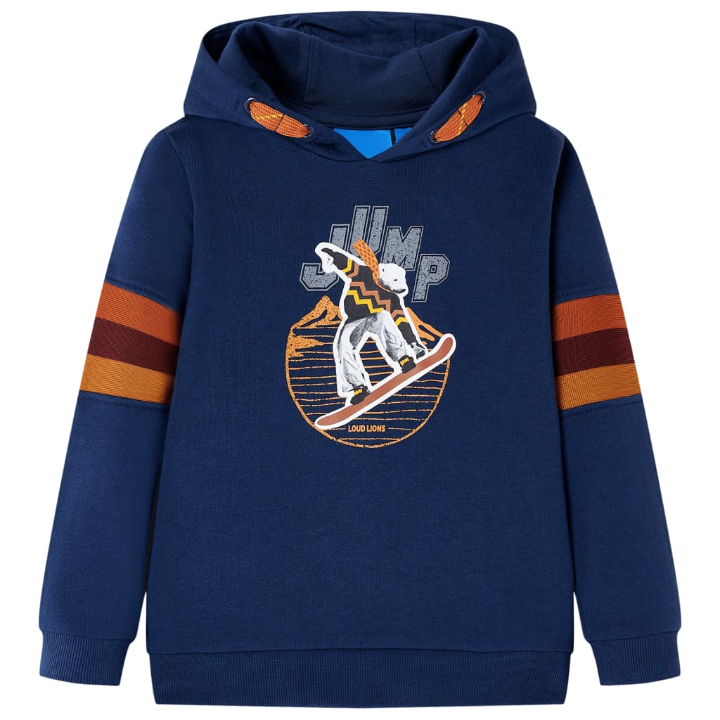VidaXL Kinderpullover mit Kapuze 116 Marineblau