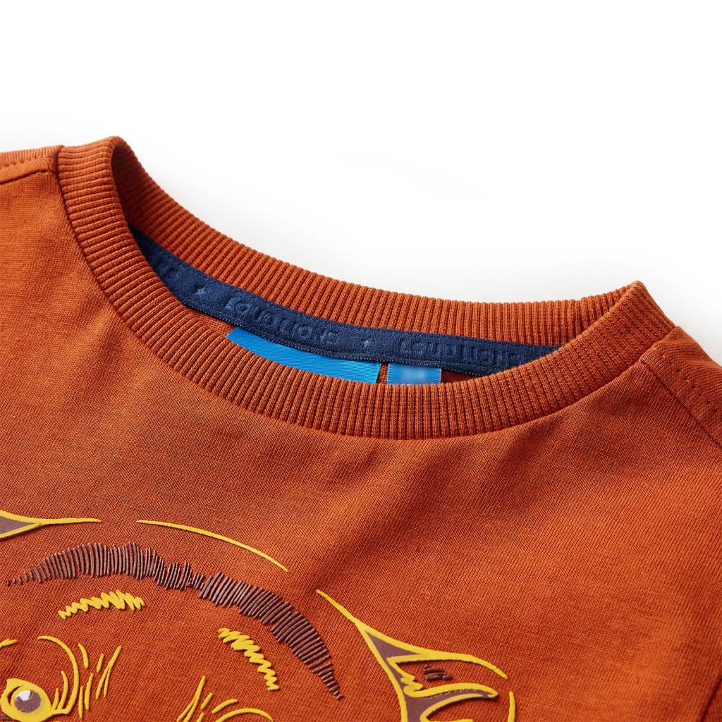 VidaXL Kindershirt mit langen Ärmeln 104 hellrostfarben