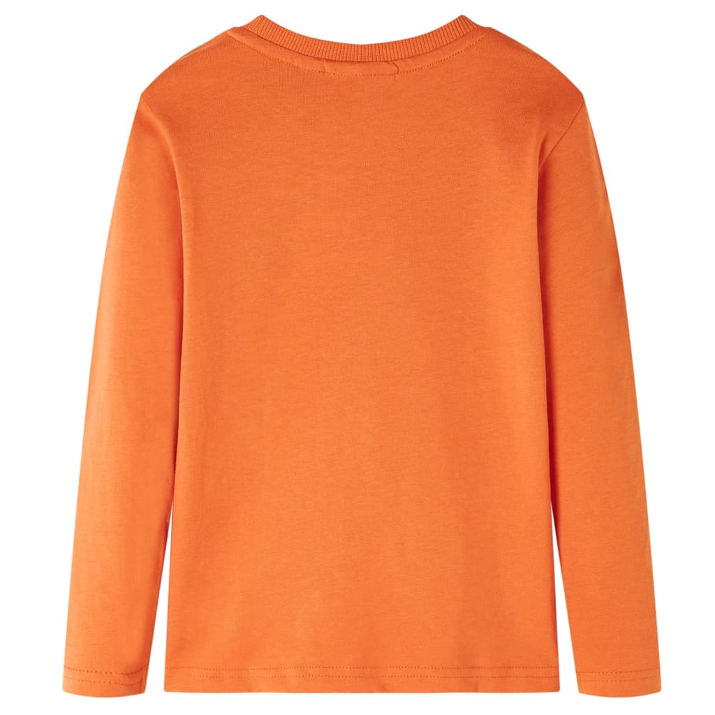 VidaXL Kindershirt mit langen Ärmeln 128 Dunkelorange