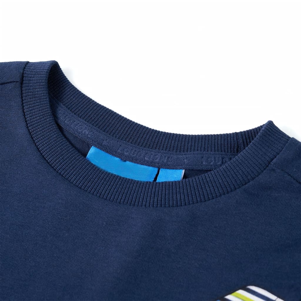 VidaXL Kindershirt mit langen Ärmeln 116 Marineblau