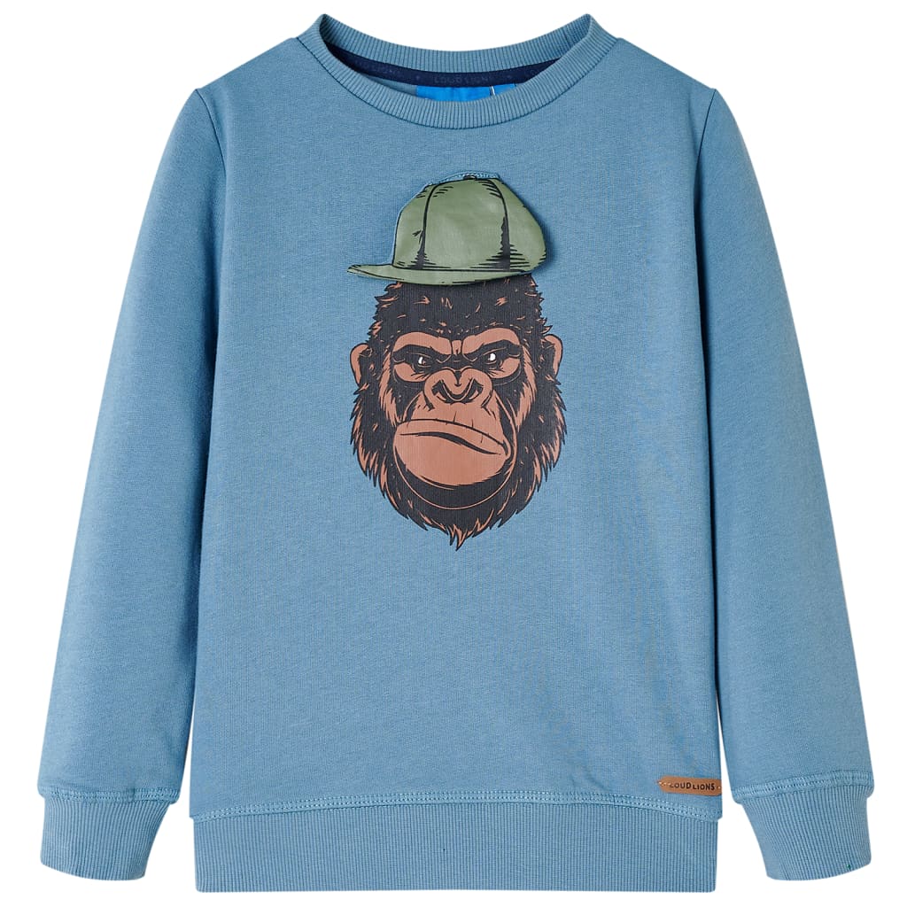 VidaXL Kindertrui 128 mittelblauw