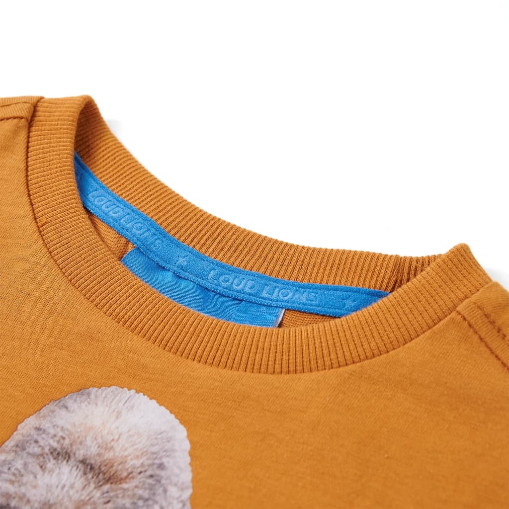 VidaXL Kindershirt mit langen Ärmeln 128 dunkles Ocker