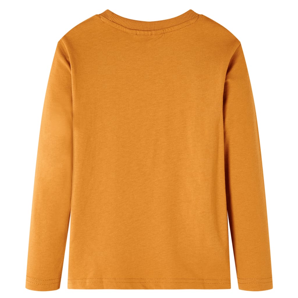 VidaXL Kindershirt mit langen Ärmeln 140 dunkel dunkelocker