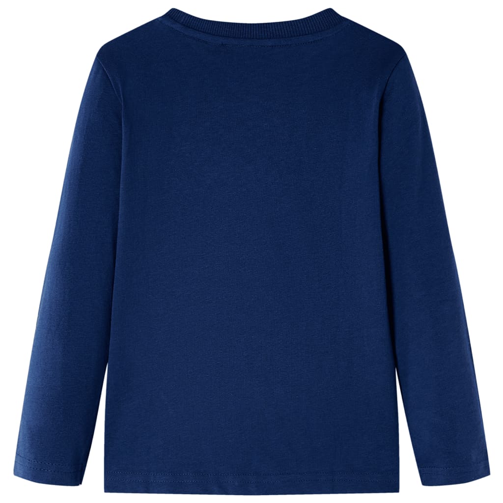 VidaXL Kindershirt mit langen Ärmeln 128 Marineblau