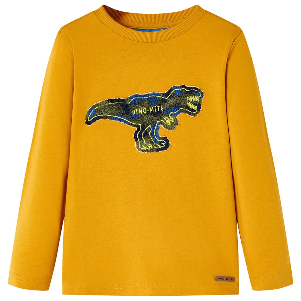 VidaXL Kindershirt mit langen Ärmeln 92 Ocker
