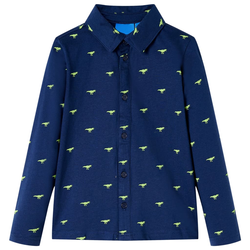 VidaXL Kinderhemd 92 Marineblau