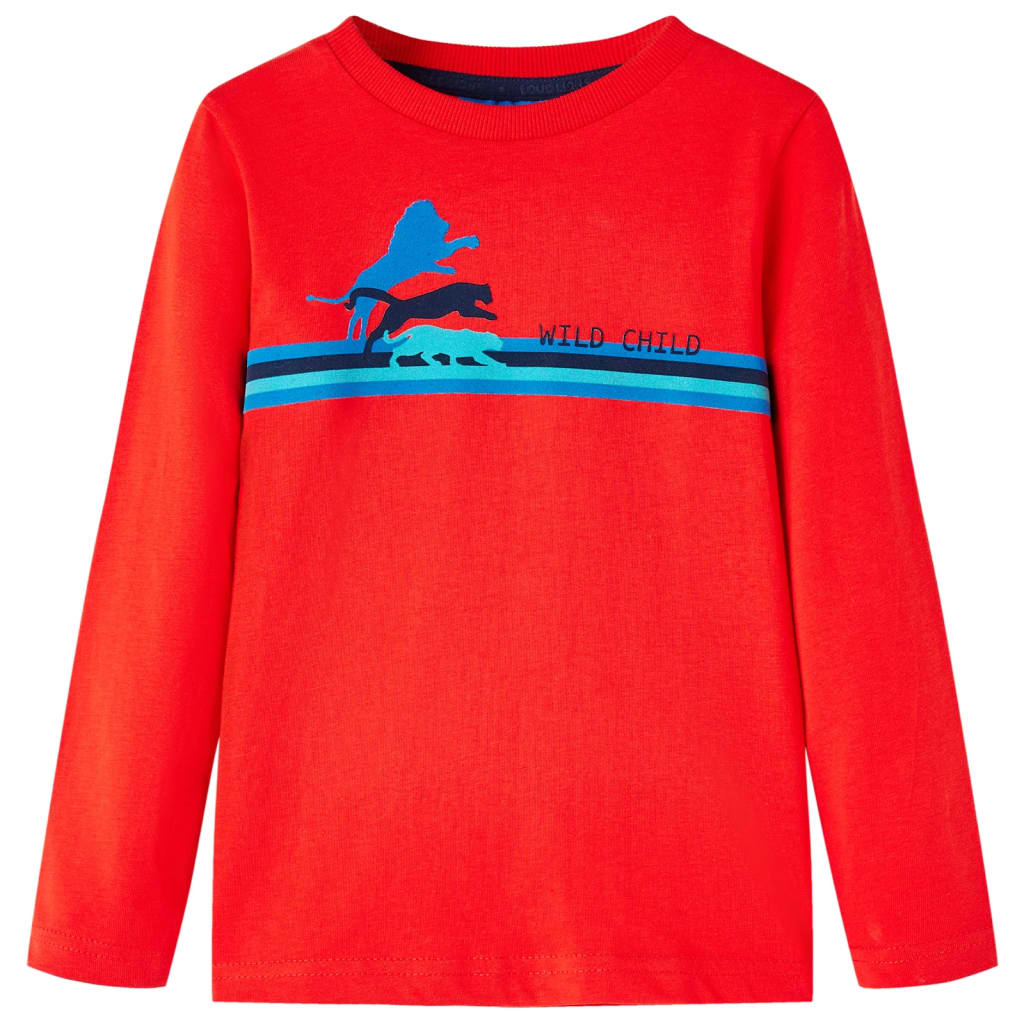 VidaXL Kindershirt mit langen Ärmeln 104 rot