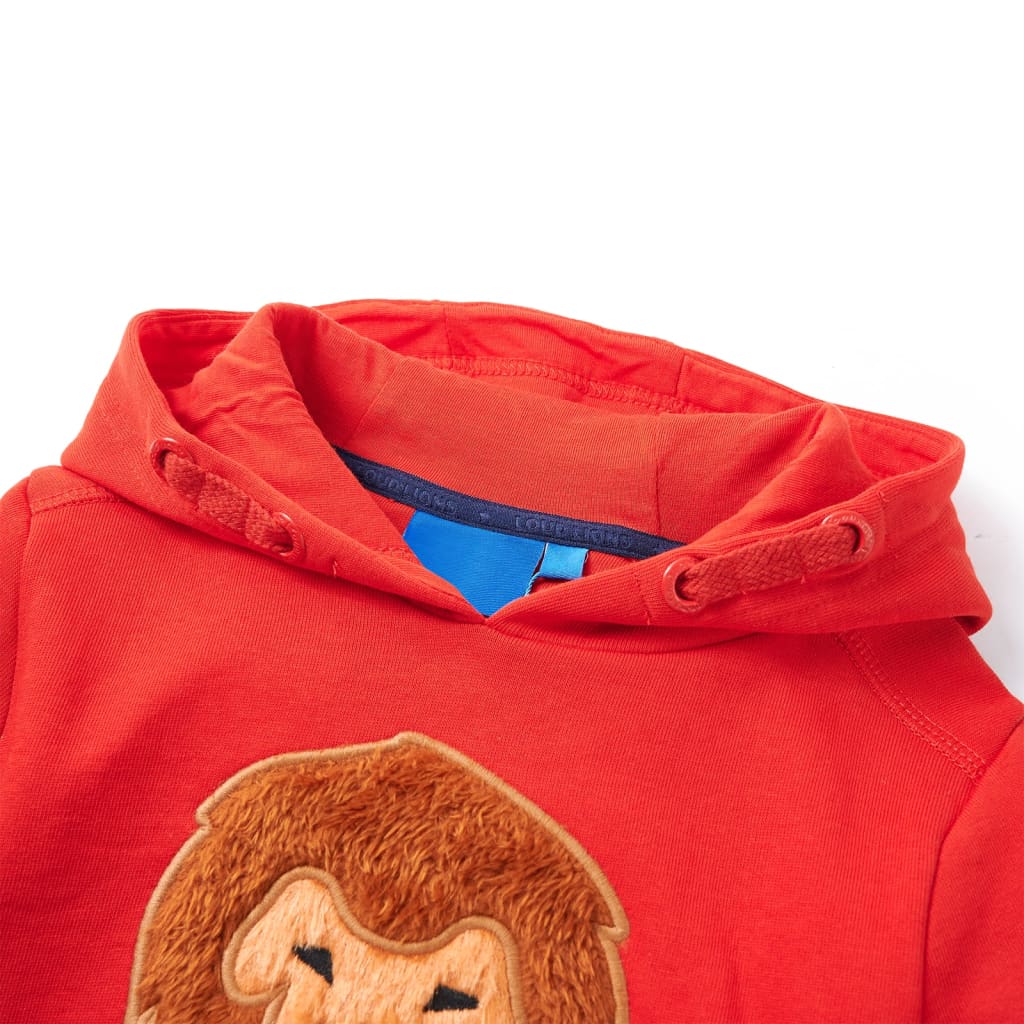 VidaXL Kinderpullover mit Kapuze 140 Rot