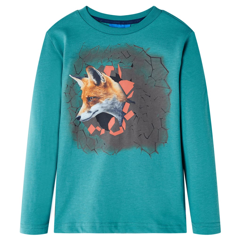 VidaXL Kindershirt mit langen Ärmeln 128 dunkelblau