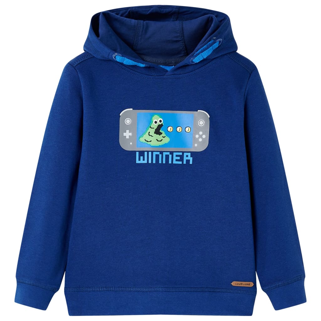 VidaXL Kinderpullover mit Kapuze 116 dunkelblau