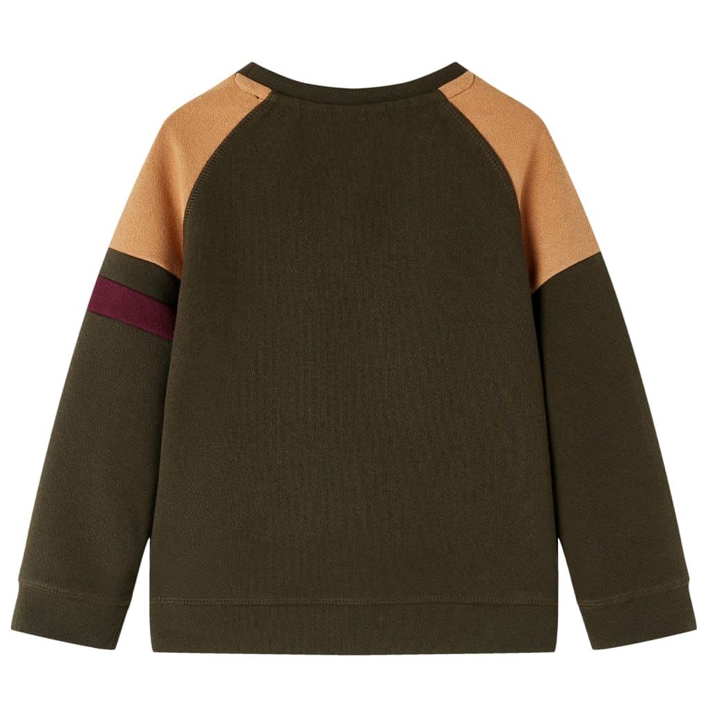 VidaXL Kinderpullover 140 Dunkelkhaki und Kamel