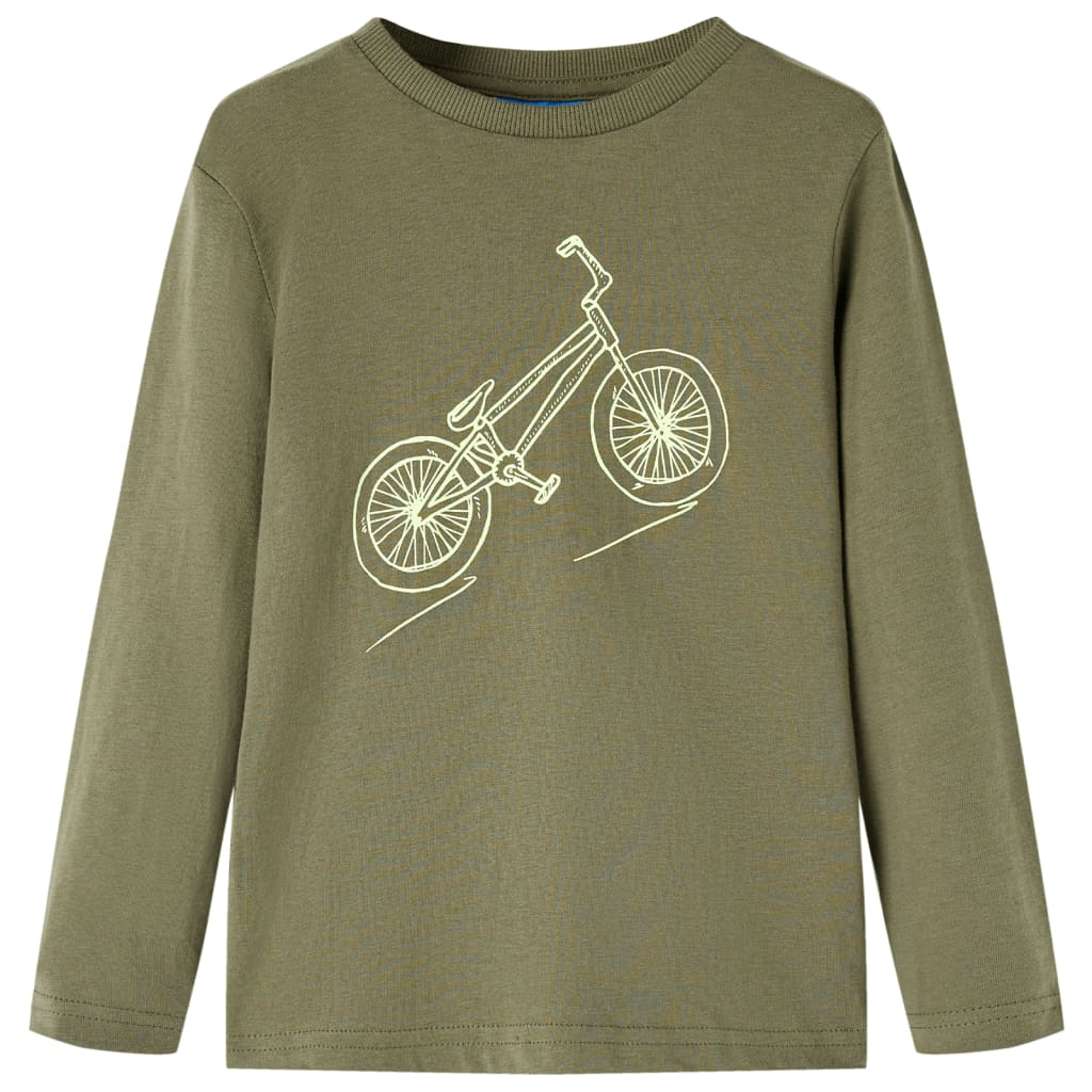 VidaXL Kindershirt mit langen Ärmeln 140 Khaki