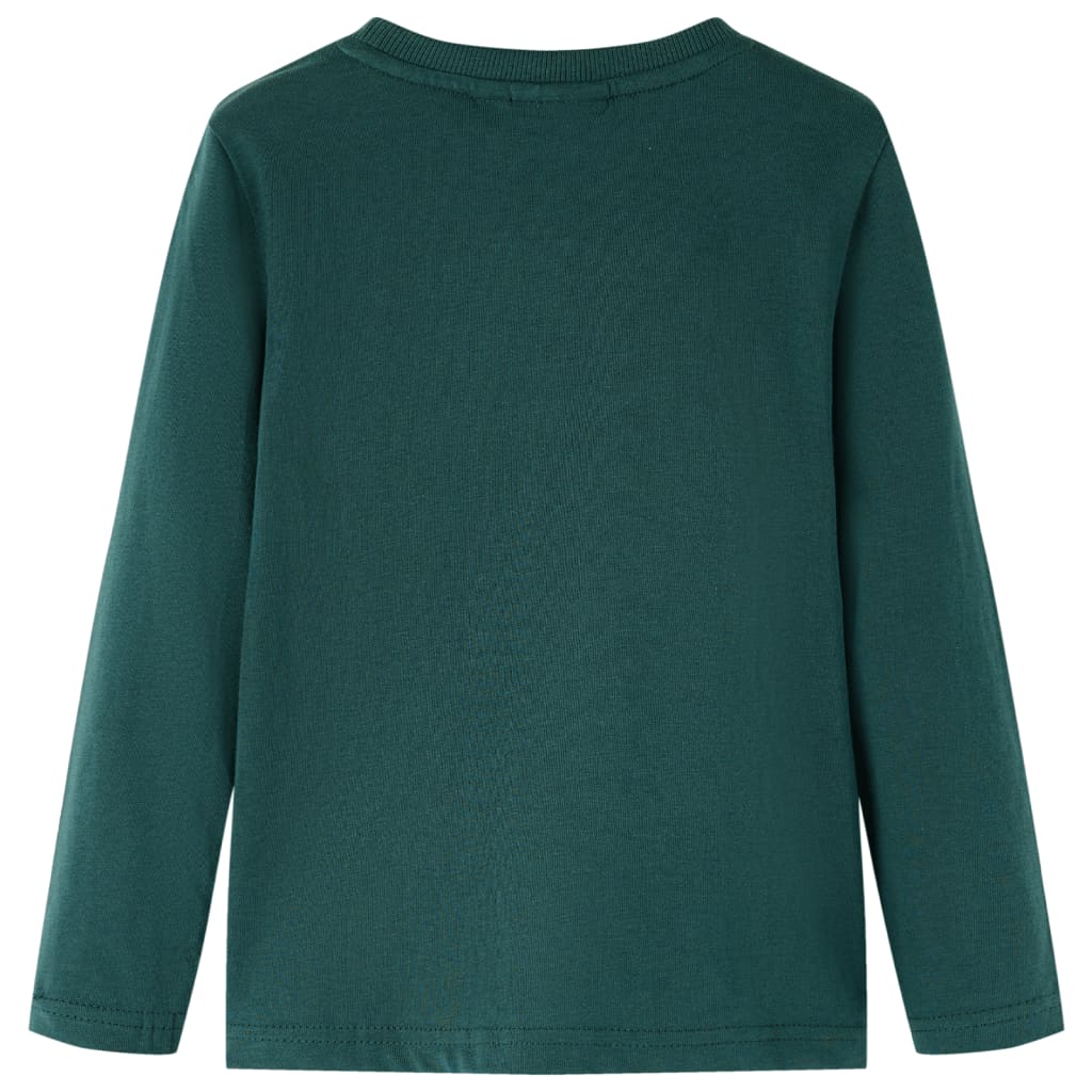VidaXL Kindershirt mit langen Ärmeln 116 Dunkelgrün