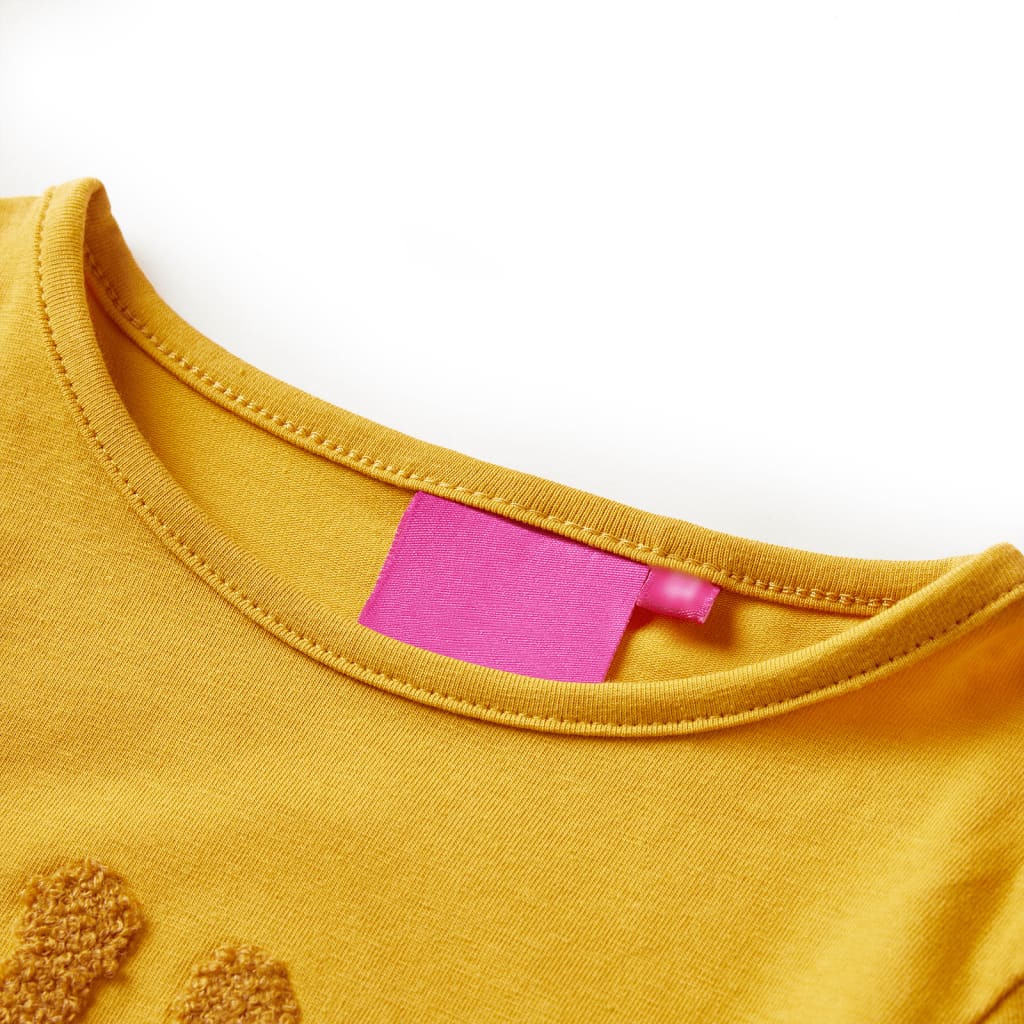 VidaXL Kindershirt mit langen Ärmeln 104 dunkles Ocker