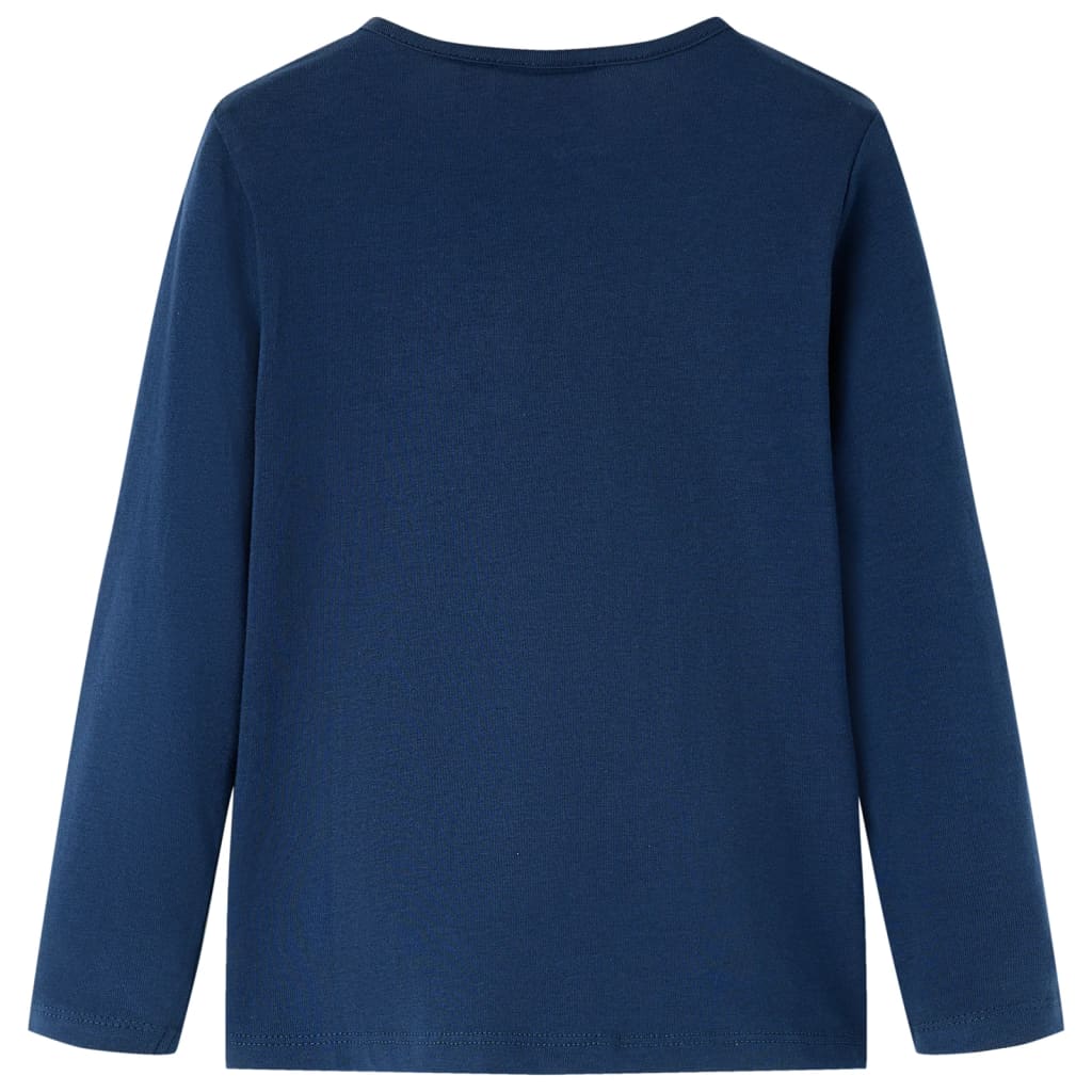 VidaXL Kinderhemd mit langen Ärmeln 140 Marineblau