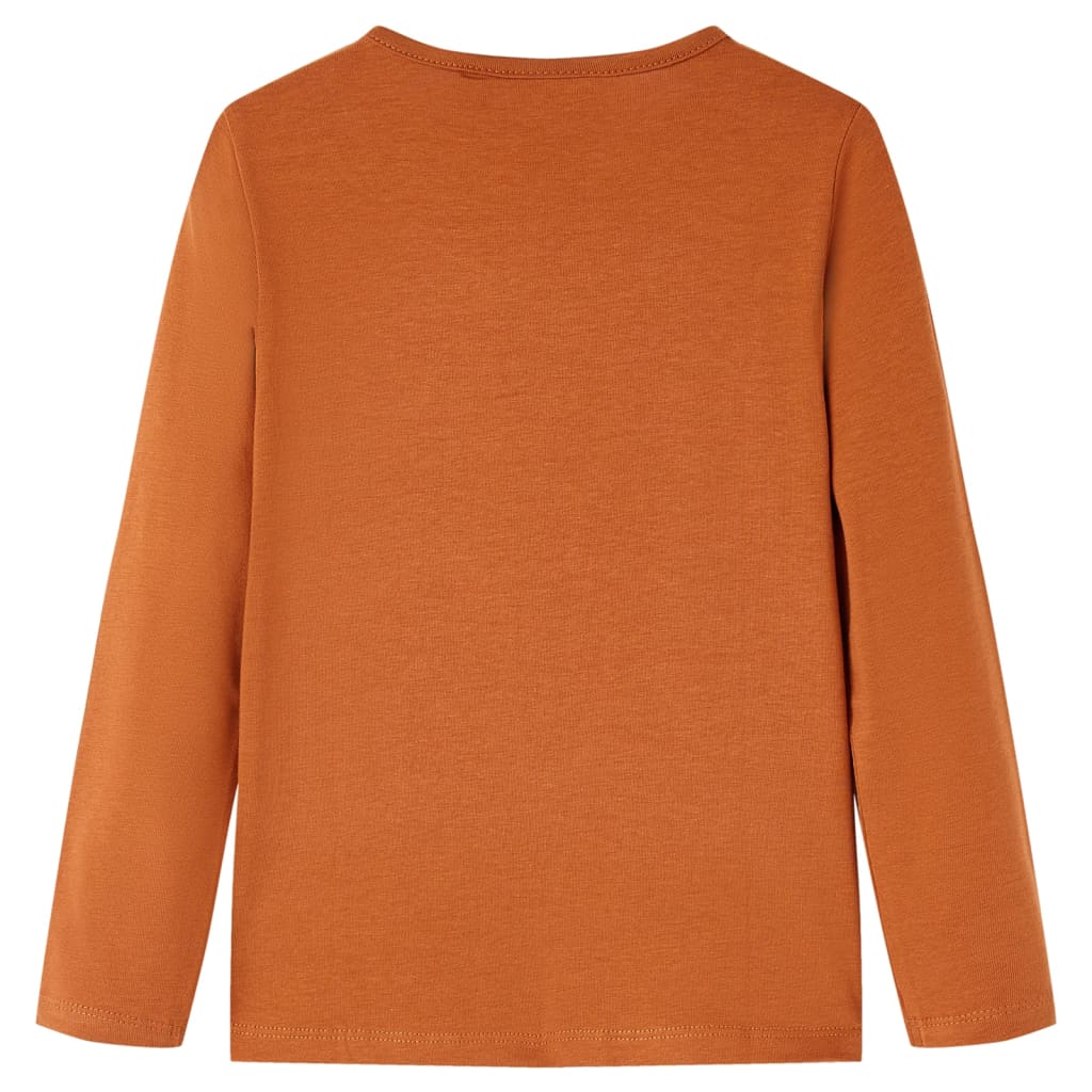 VidaXL Kindershirt mit langen Ärmeln 116 cognacfarben