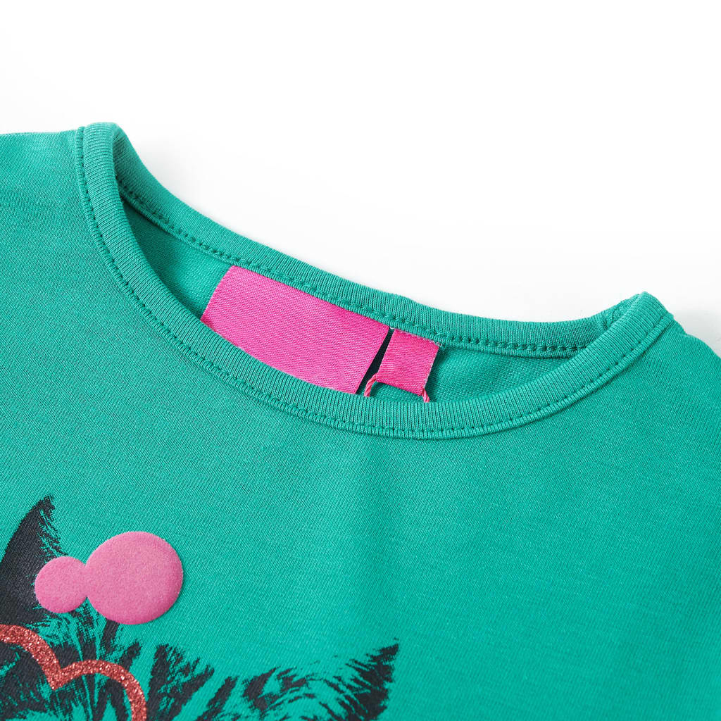 VidaXL Kindershirt mit langen Ärmeln 116 leuchtend grün
