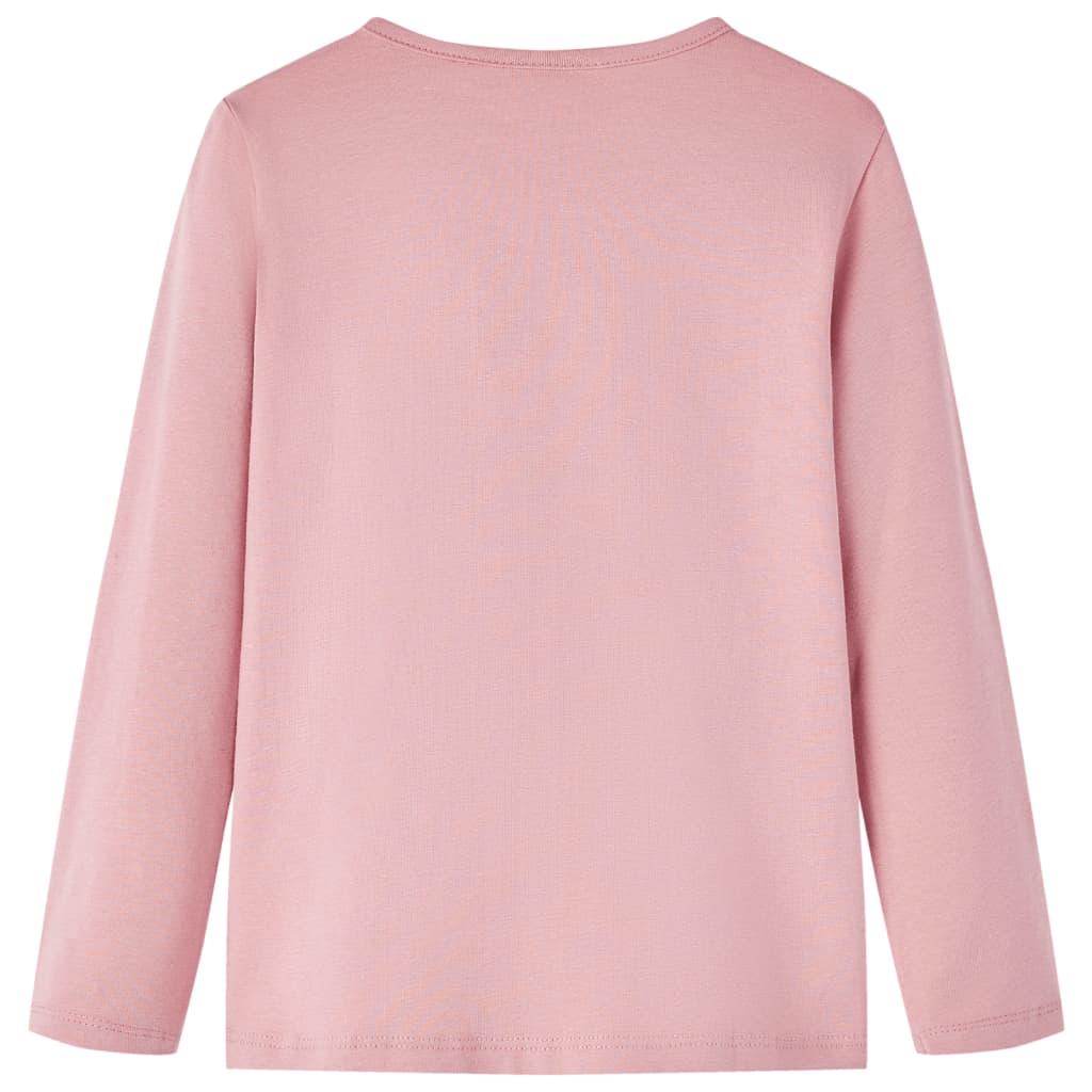 VidaXL Kindershirt mit langen Ärmeln 128 Hellrosa