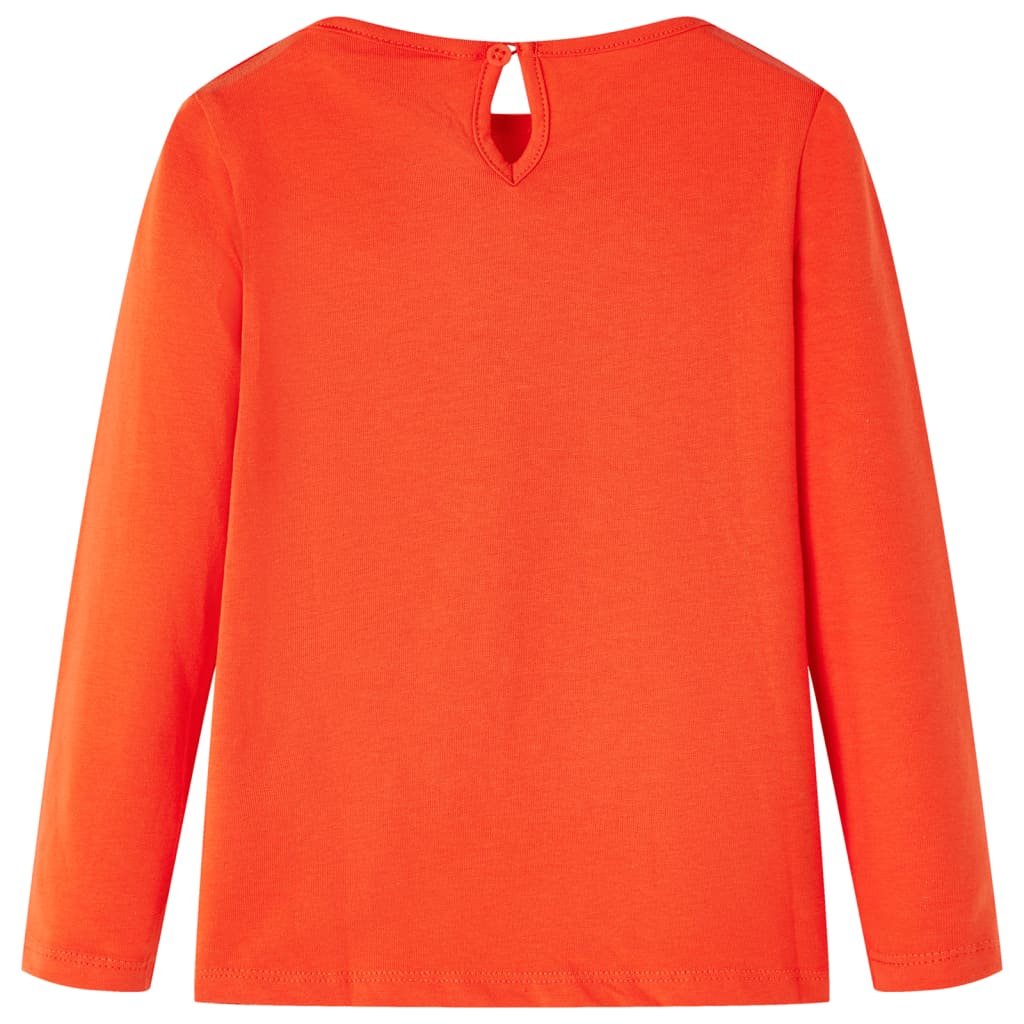 VidaXL Kindershirt mit langen Ärmeln 116 Dunkelorange