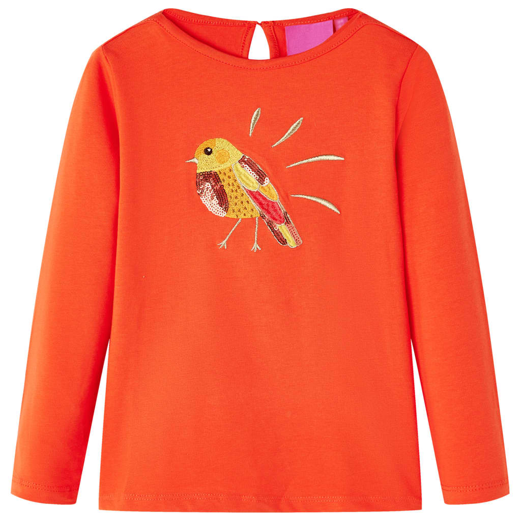 VidaXL Kindershirt mit langen Ärmeln 140 Dunkelorange