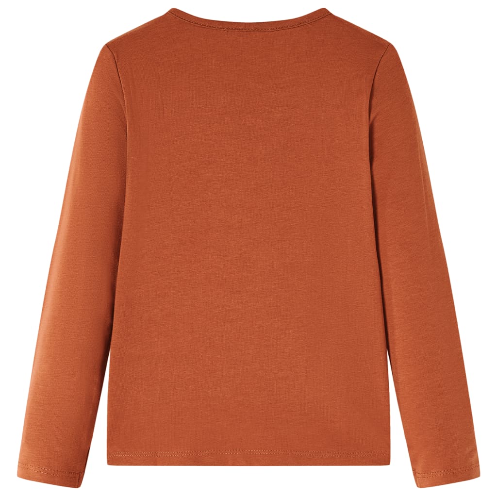 VidaXL Kindershirt mit langen Ärmeln 140 cognacfarben