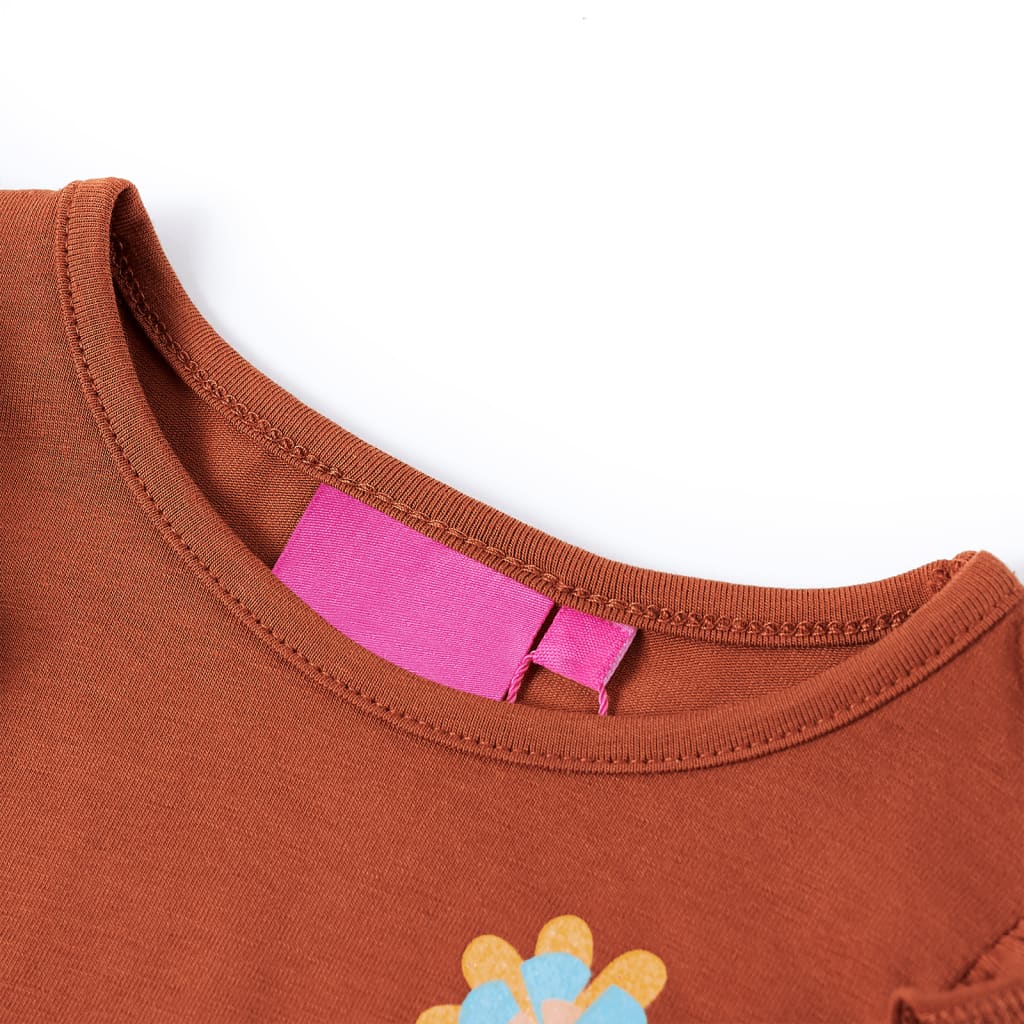 VidaXL Kindershirt mit langen Ärmeln 140 cognacfarben