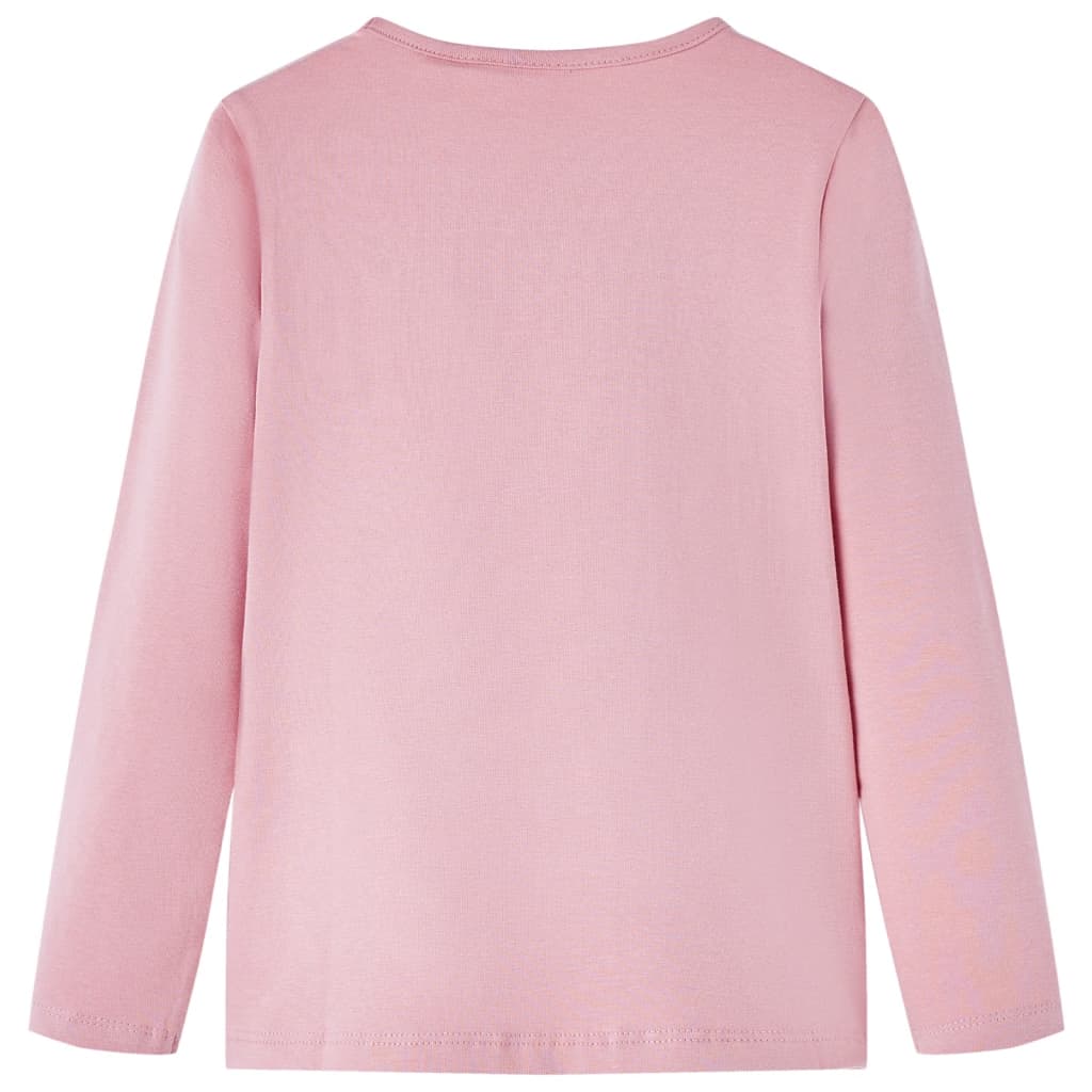 VidaXL Kindershirt mit langen Ärmeln 104 Hellrosa