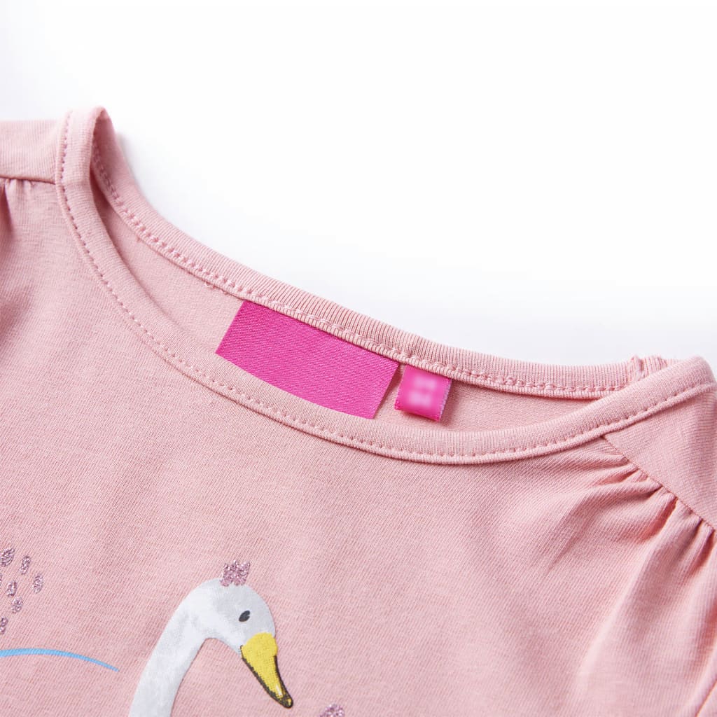 VidaXL Kindershirt mit langen Ärmeln 104 Hellrosa