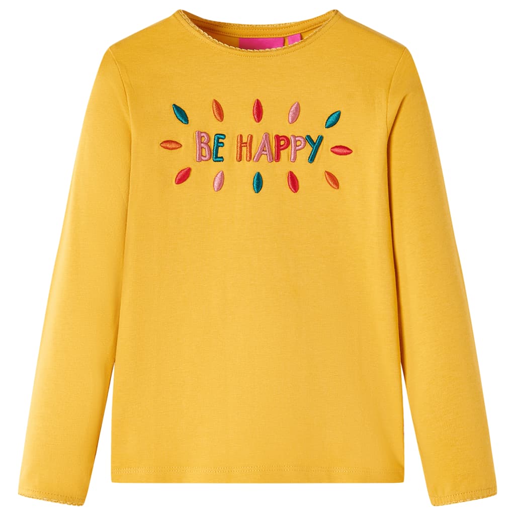 VidaXL Kindershirt mit langen Ärmeln 140 dunkles Ocker