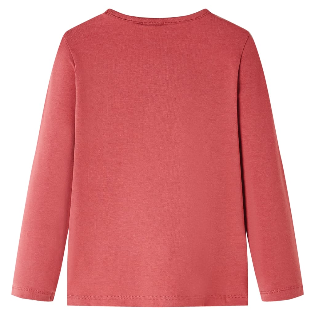 VidaXL Kindershirt mit langen Ärmeln 92 rosa braun
