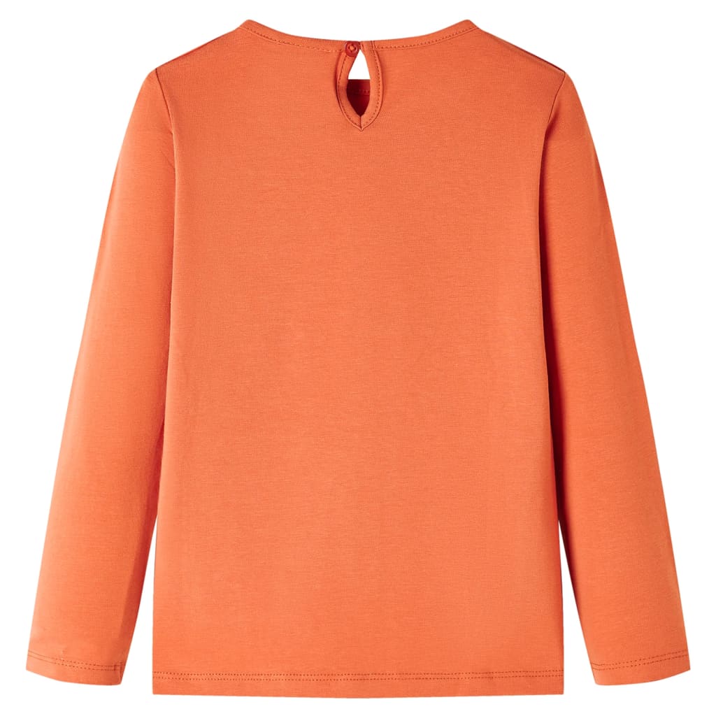 VidaXL Kindershirt mit langen Ärmeln 104 Orange-Braun