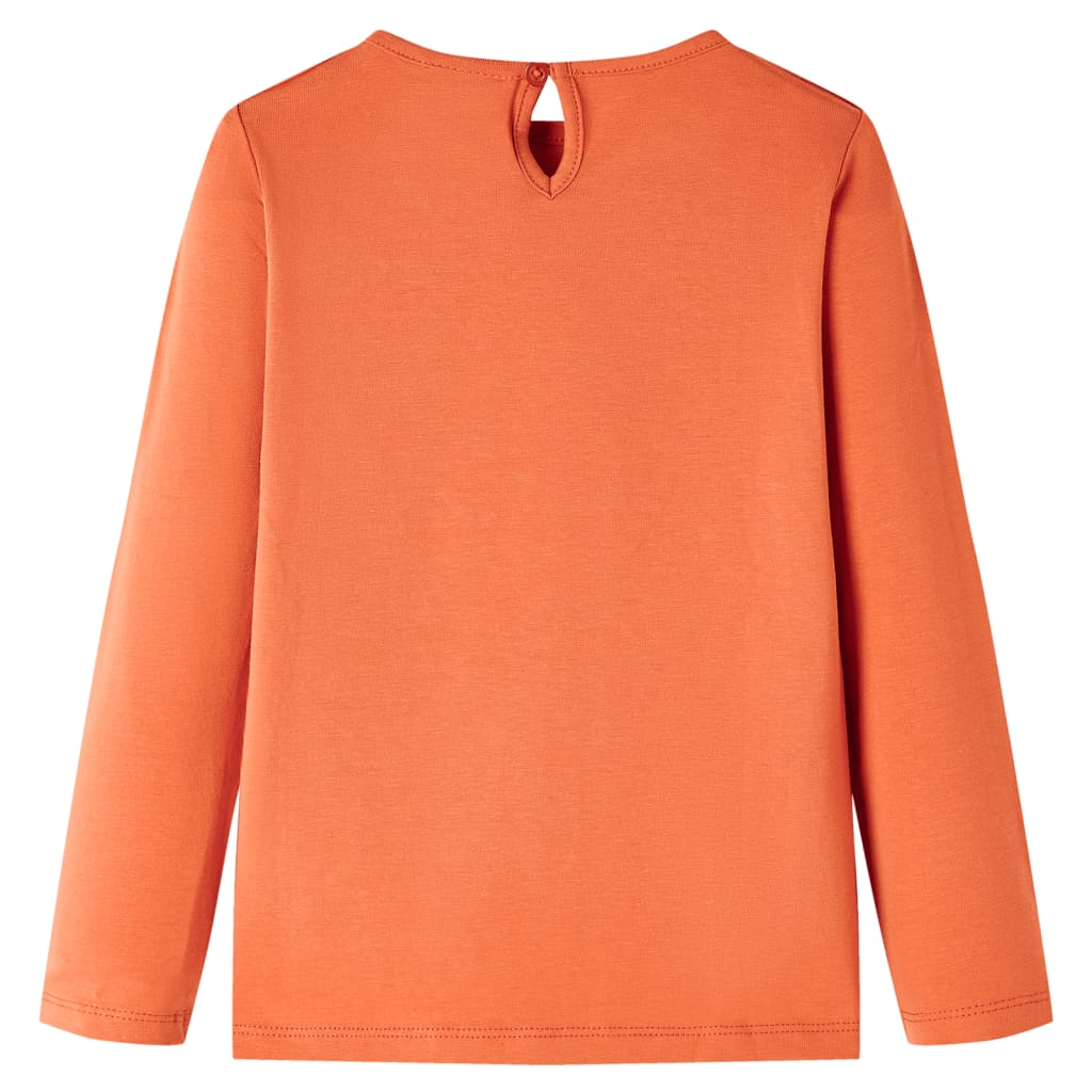 VidaXL Kindershirt mit langen Ärmeln 140 Orange-Braun