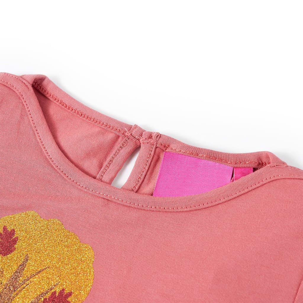 VidaXL Kindershirt mit langen Ärmeln 116 Altrosa