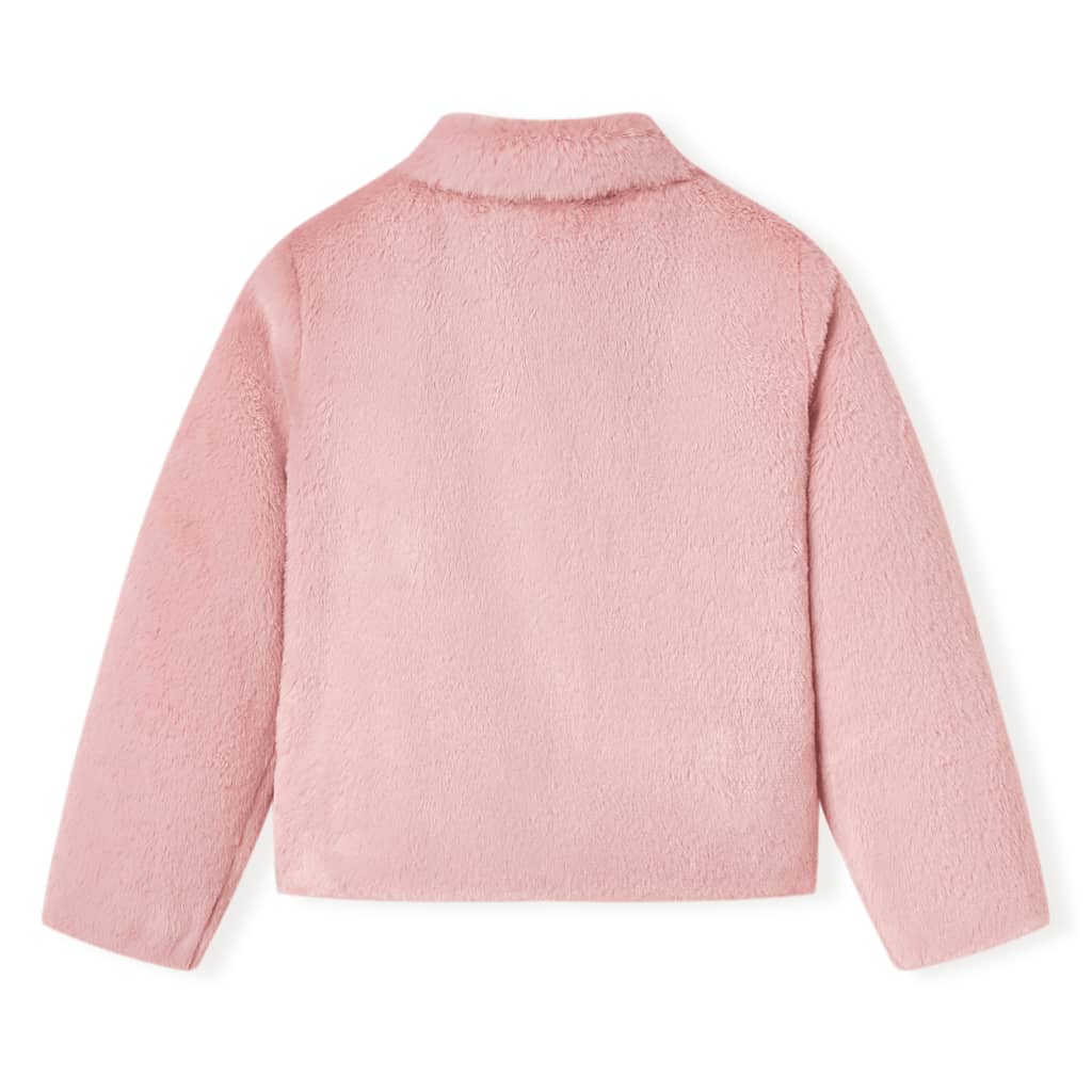 VidaXL Kindermantel 92 Kunstfell Rosa