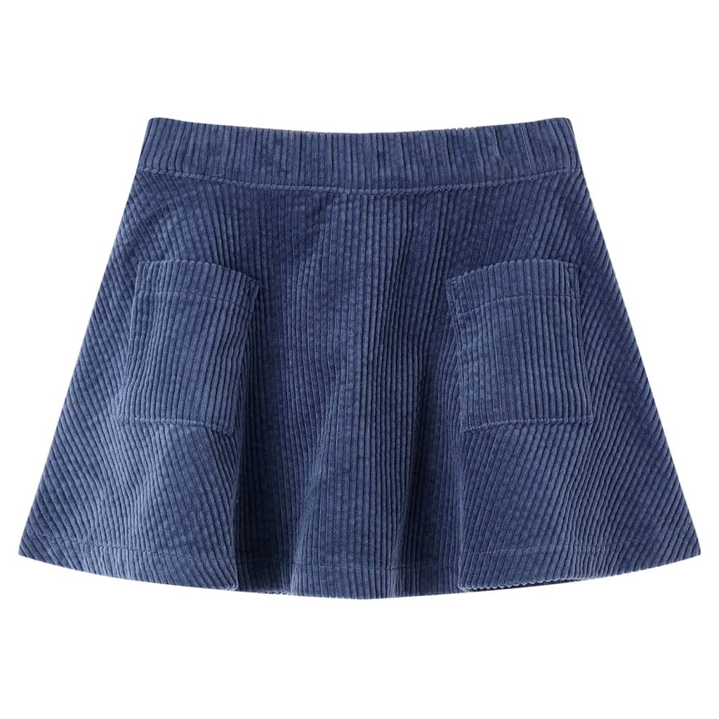 VidaXL Kinderrock mit Taschen Cord 128 Marineblau