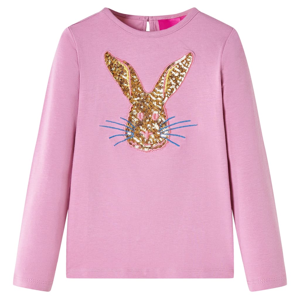 VidaXL Kindershirt mit langen Ärmeln 128 rosa braun