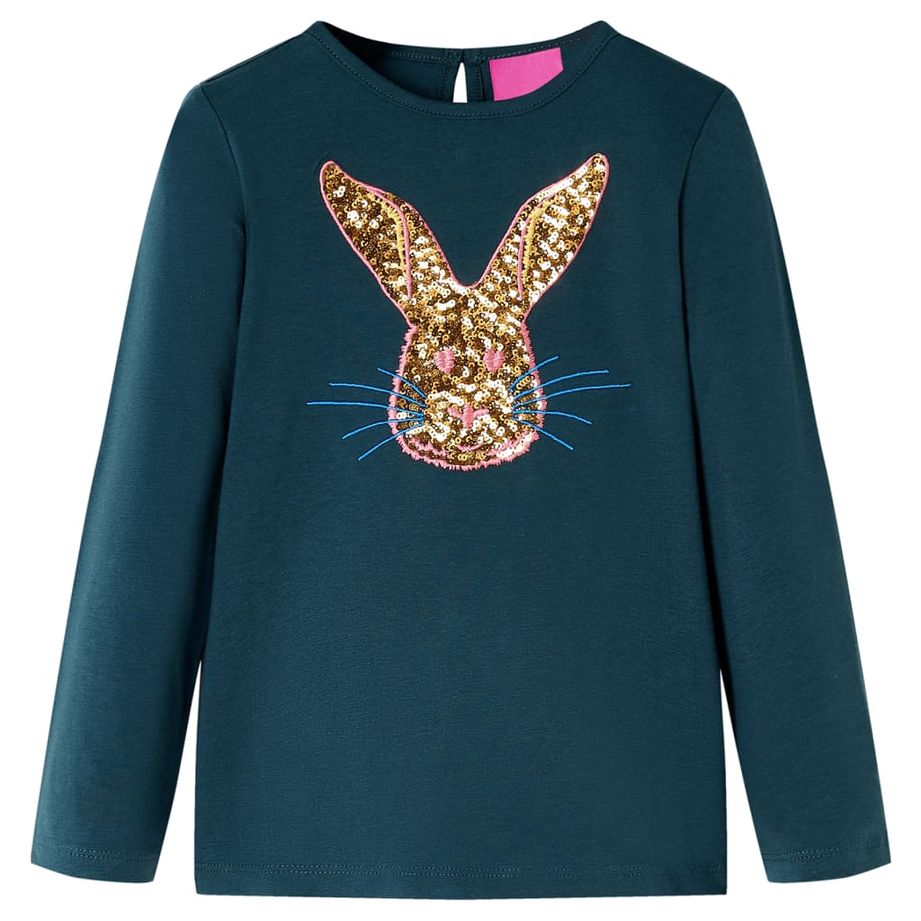 VidaXL Kindershirt mit langen Ärmeln 92 Dunkelgrün