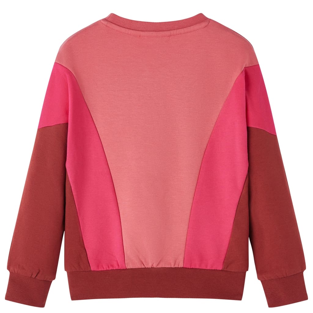 VidaXL Kinderpullover Farbblock 104 Rosa und Henna