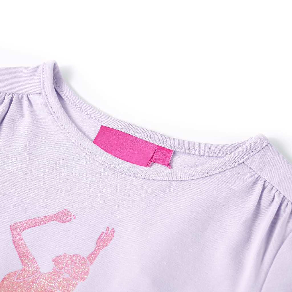 VidaXL Kindershirt mit langen Ärmeln 140 Hellflieder