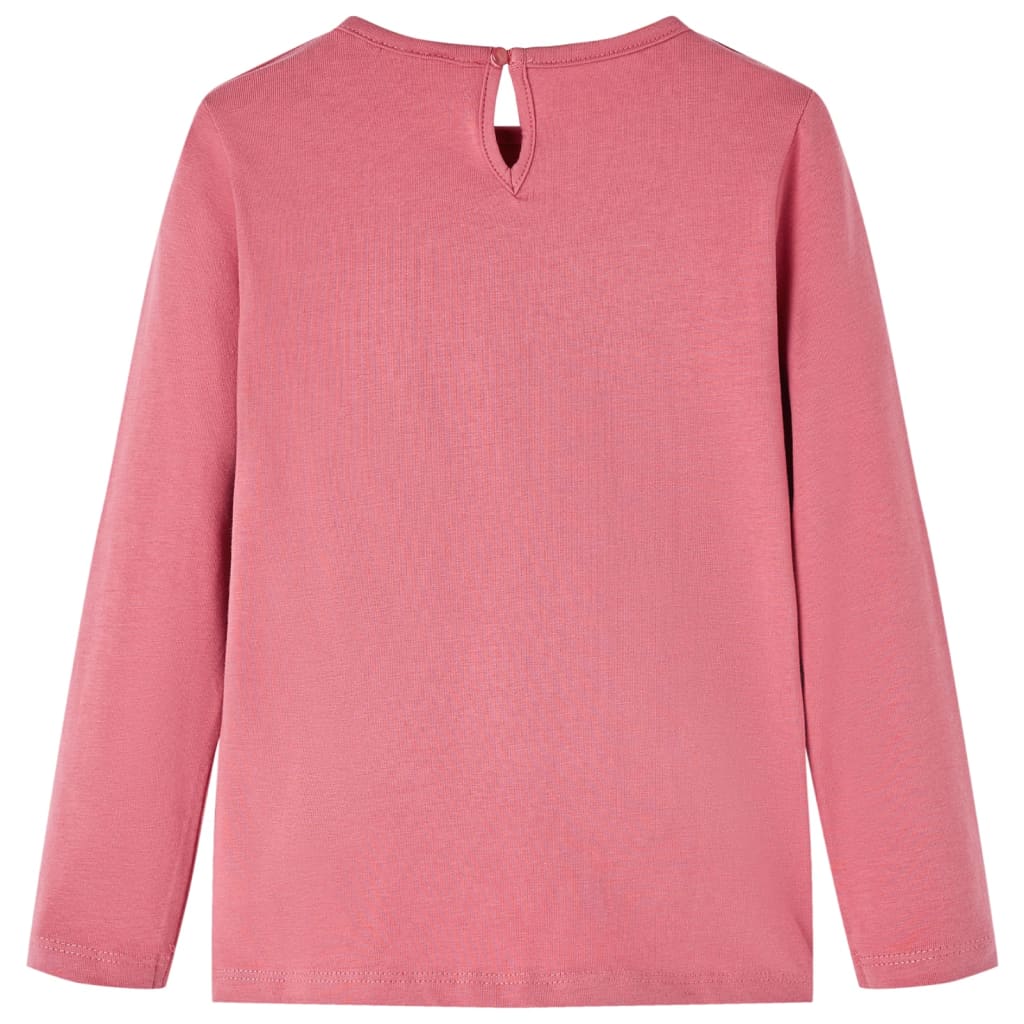 VidaXL Kindershirt mit langen Ärmeln 116 Altrosa